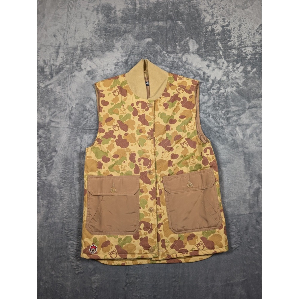 Trukfit Mens Buttoned Lightweight Vest Coat Jacket Camoflauge Small